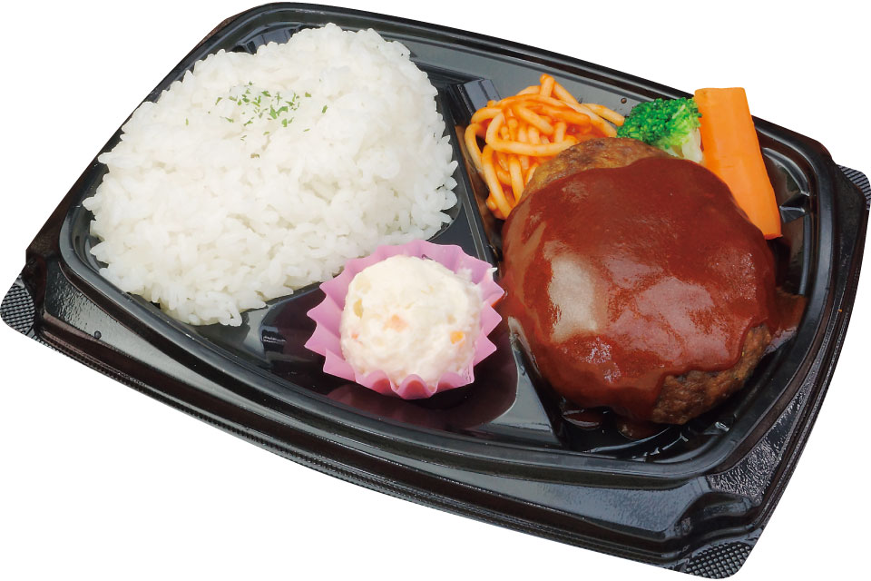 黒牛手ごねハンバーグ弁当<br>和風おろし・デミソースの画像